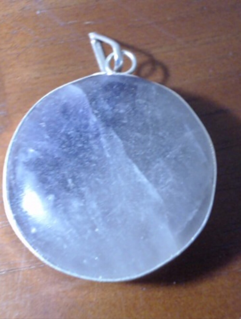 Round Stone Pendant Amethyst Cabochon Crystal